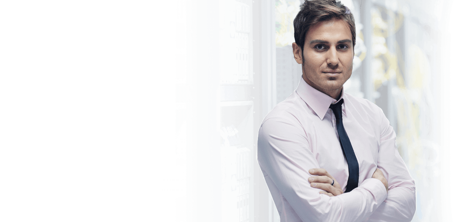 Left aligned content with graphic filling full background